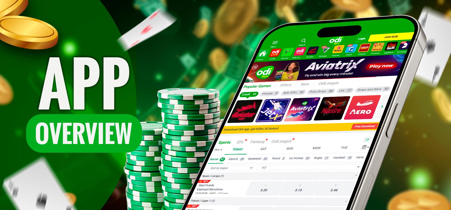 A quick overview of the main features of the casino app.