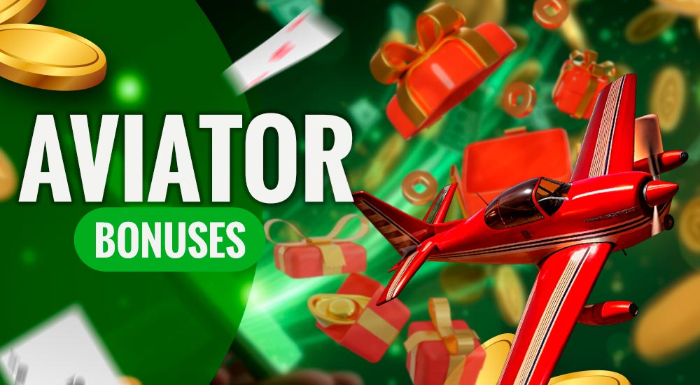 Bonuses for the Aviator game on the casino website.