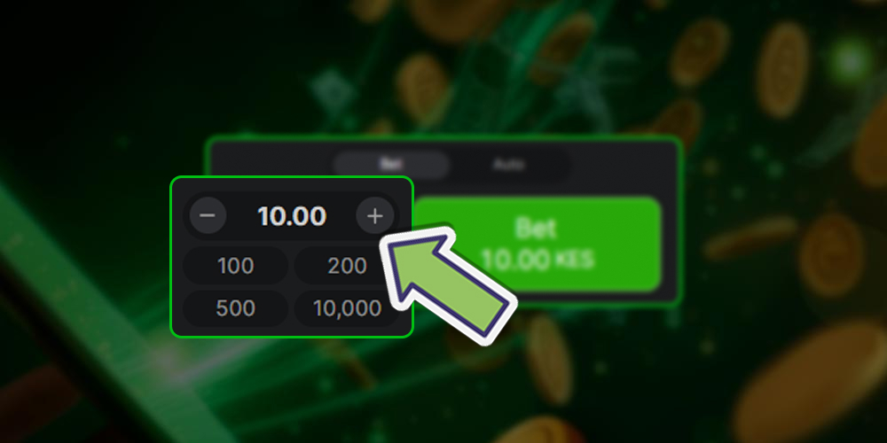 Select the possible amount for the bet.
