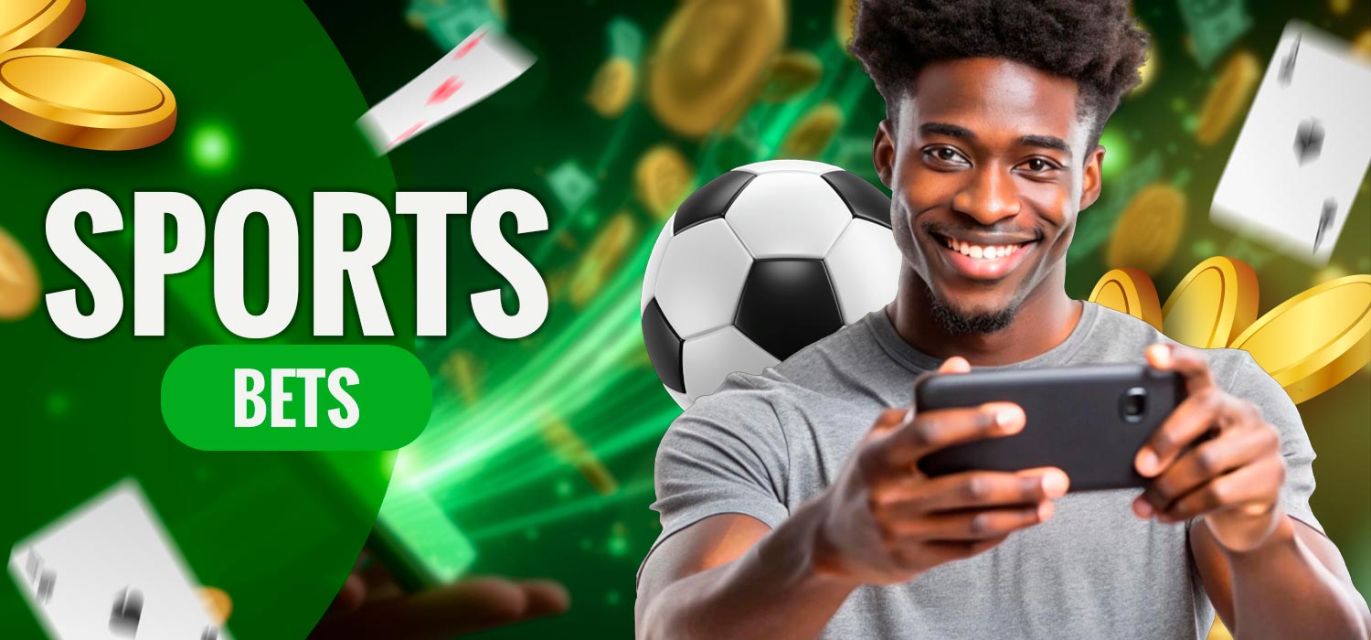Sports betting in the casino mobile app.
